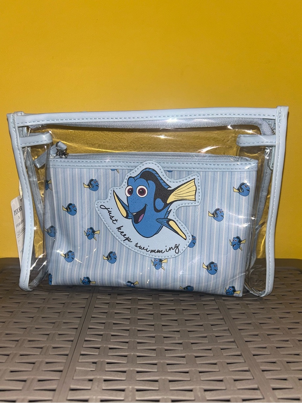 Pixar X Primark DORY 'Just Keep Swimming' Cosmetic Pouch Set. You get 2. NWT.
